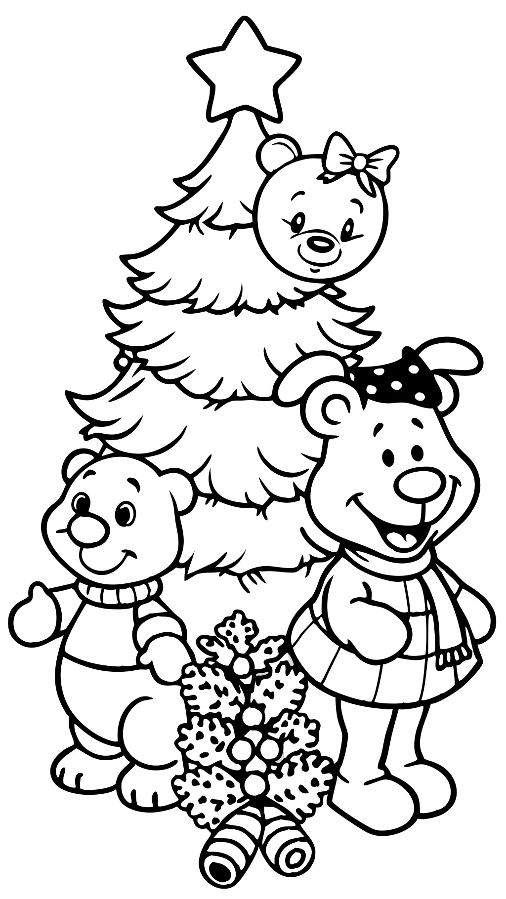 Páginas para colorear de Navidad Winnie the Pooh